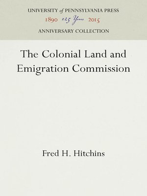 cover image of The Colonial Land and Emigration Commission